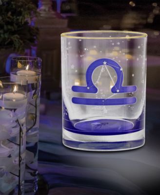 Libra Zodiac Double Old-Fashioned Glass, Set of 2