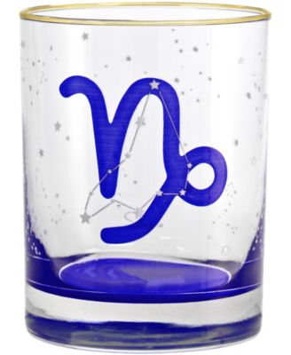 Capricorn Zodiac Double Old-Fashioned Glass, Set of 2