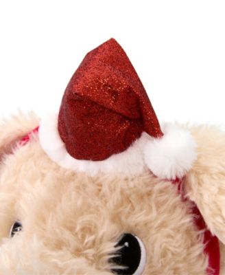 10" Golden Retriever with Christmas Hat Plush Toy, Created for Macy's