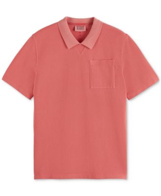 Мужская рубашка поло свободного кроя SCOTCH - SODA SCOTCH - SODA-окрашенная в Пике с карманами