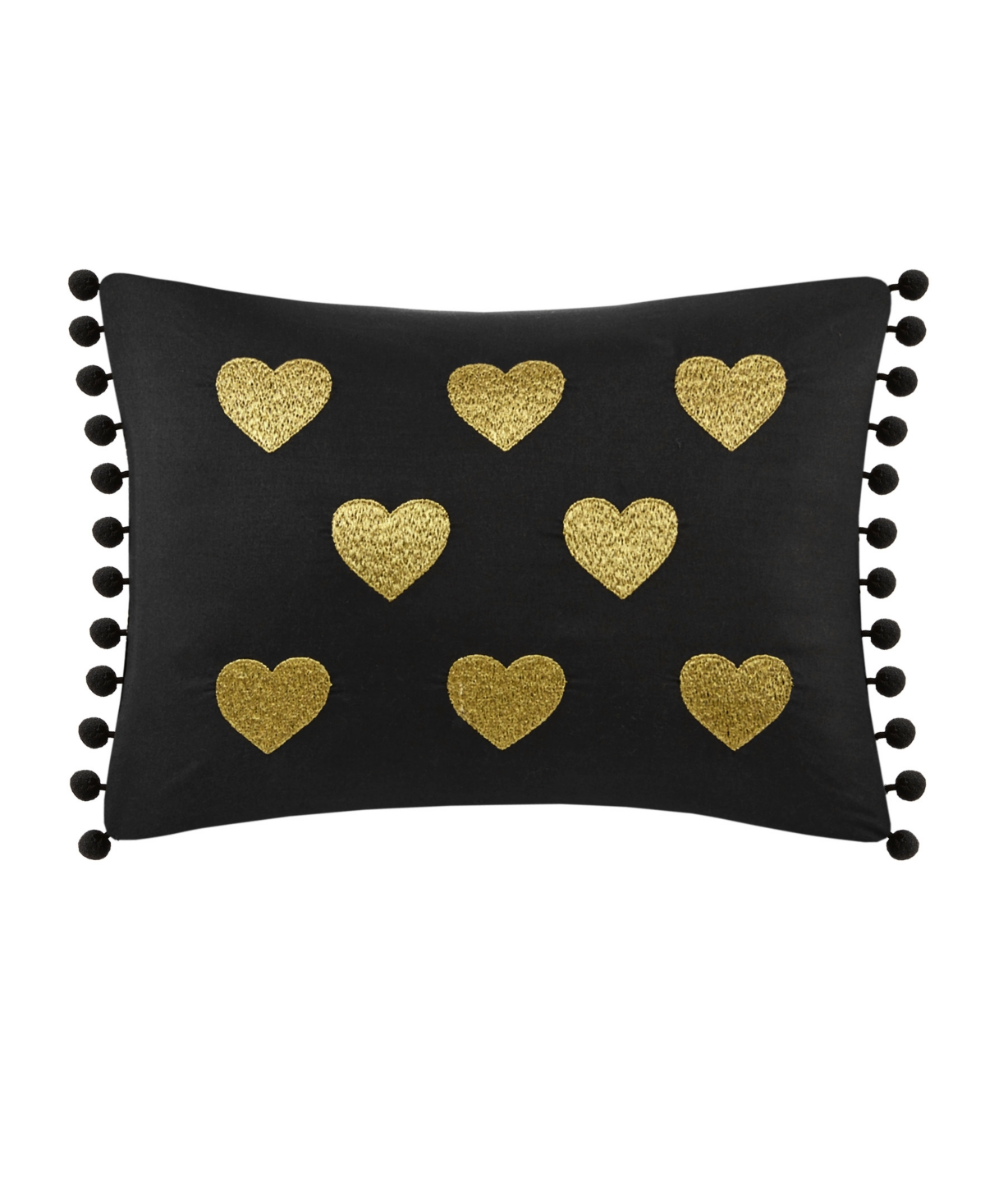 Mi Zone Rosalie Metallic Heart 3-pc. Comforter Set, Twin/twin Xl In Black,gold