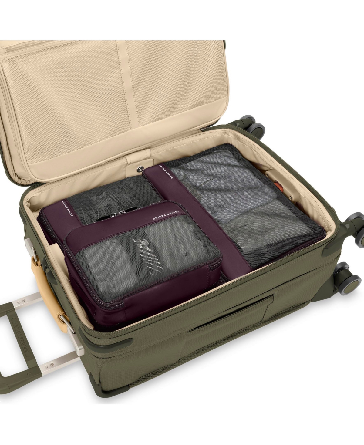 Briggs & Riley Travel Essentials Carry On Packing Cube Set In Plum