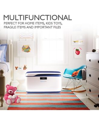 Security Locking Storage Container Bin, 8 Gallon Capacity