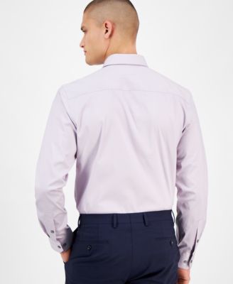 Men's Slim-Fit Temperature Regulating Solid Dress Shirt, Created for Macy's