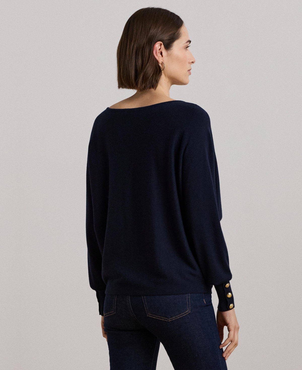 Lauren Ralph Lauren Women's Cotton-Blend Dolman-Sleeve Sweater, Regular & Petite