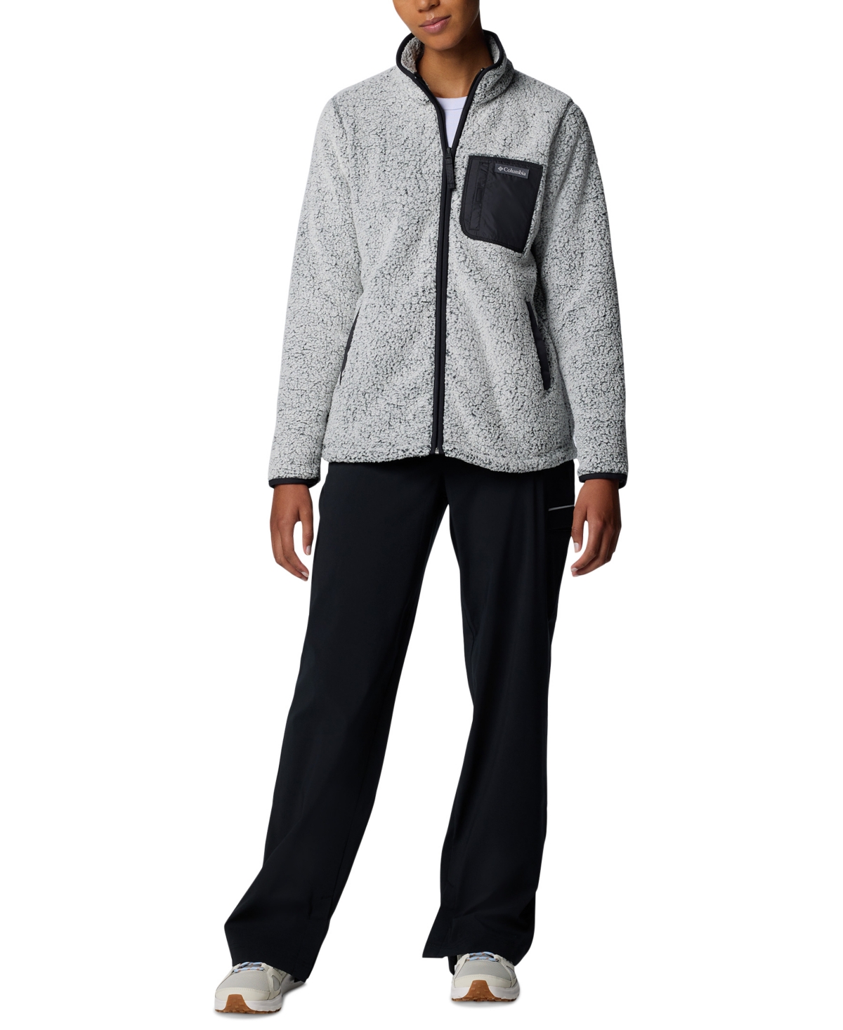 Columbia Women's West Bend Stand-collar Fleece Jacket In Black Frosted