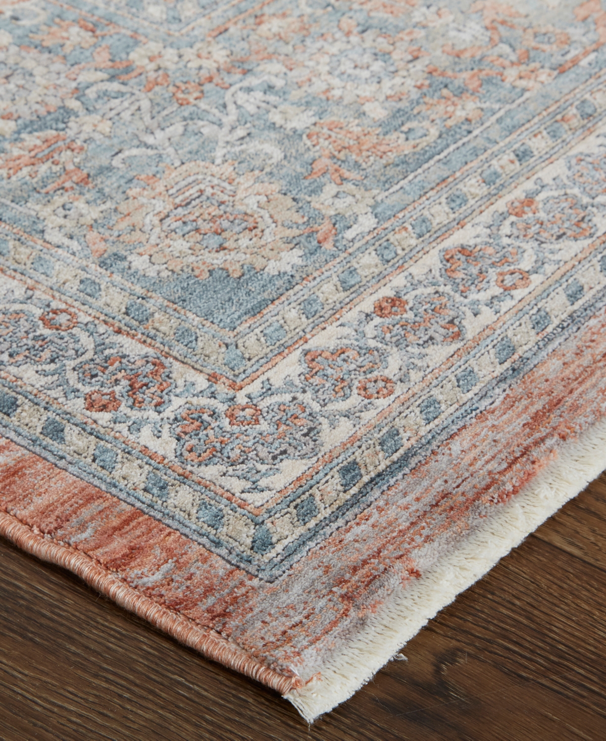 Feizy Marquette 3761f 2'8"x12' Runner Area Rug In Red,orange