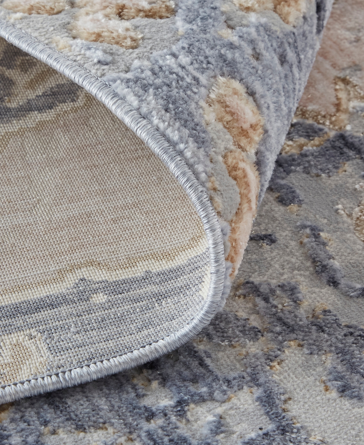 Feizy Laina 39g8f 3'x5' Area Rug In Tan,blue