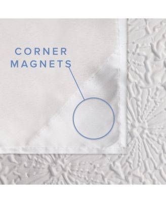 Starburst Water Repellent Crinkle Shower Curtain with Snap-in Liner and Hooks Set, 71"X72"