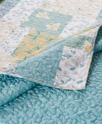 Evangeline Modern Floral Reversible 3-Pc. Quilt Set, Full/Queen