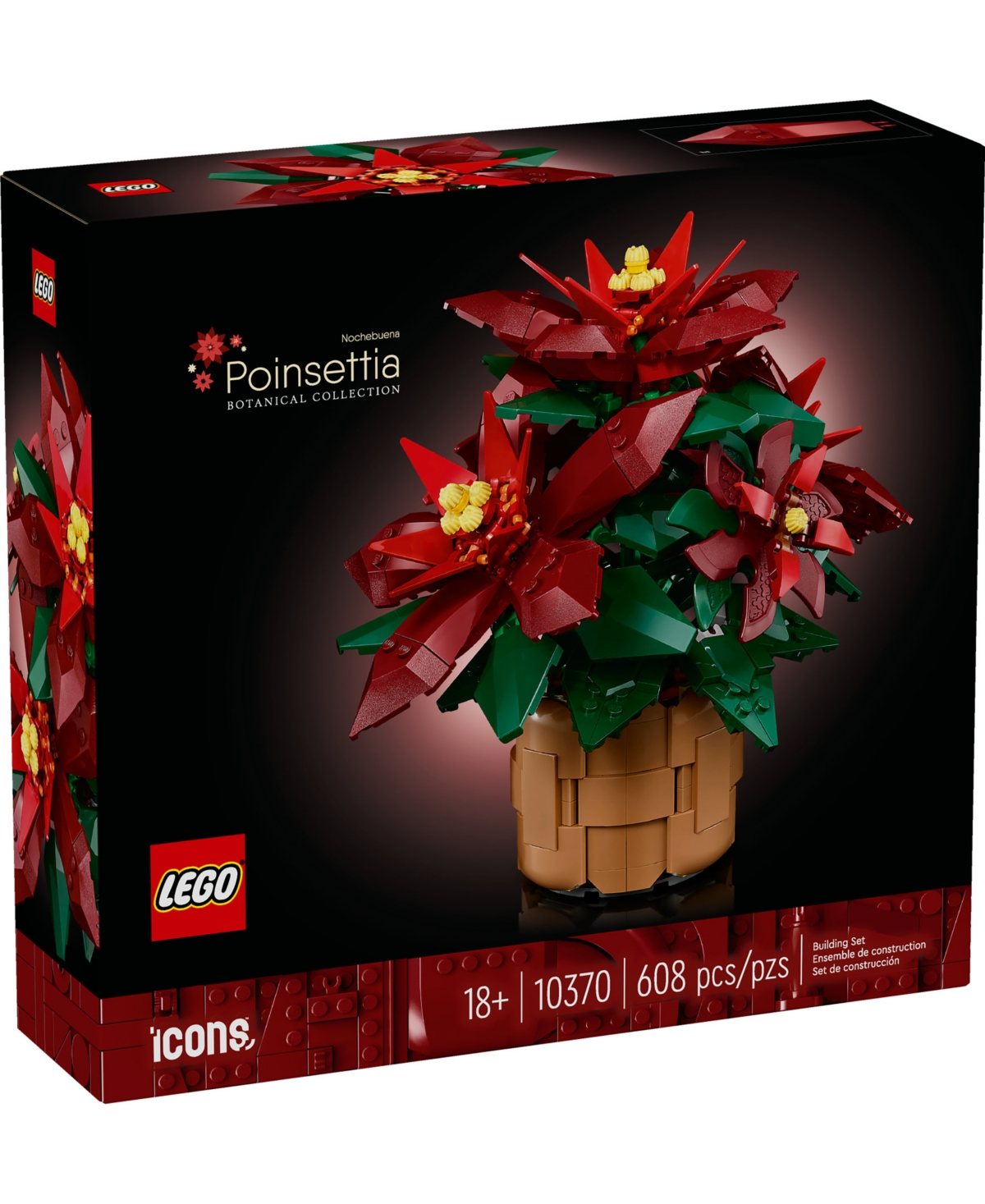 Lego Icons Poinsettia Plant Decor Building Set 10370 In Multi Color