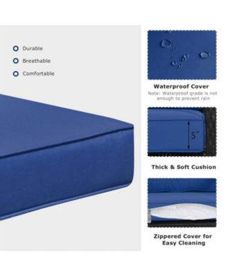 Patio Rattan Rocker Outdoor Glider Rocking Chair Cushion Lawn