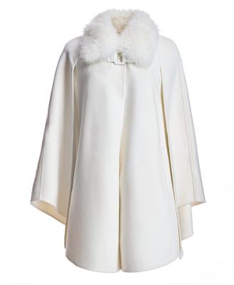 Women's Cashmere Cape with Buckle Detail