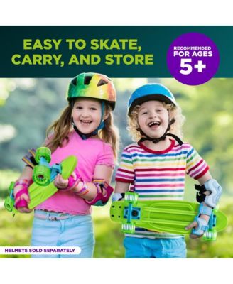 6'' PP Deck Skateboard, Mini Cruiser Skateboard for Kids, Teens, and Adults