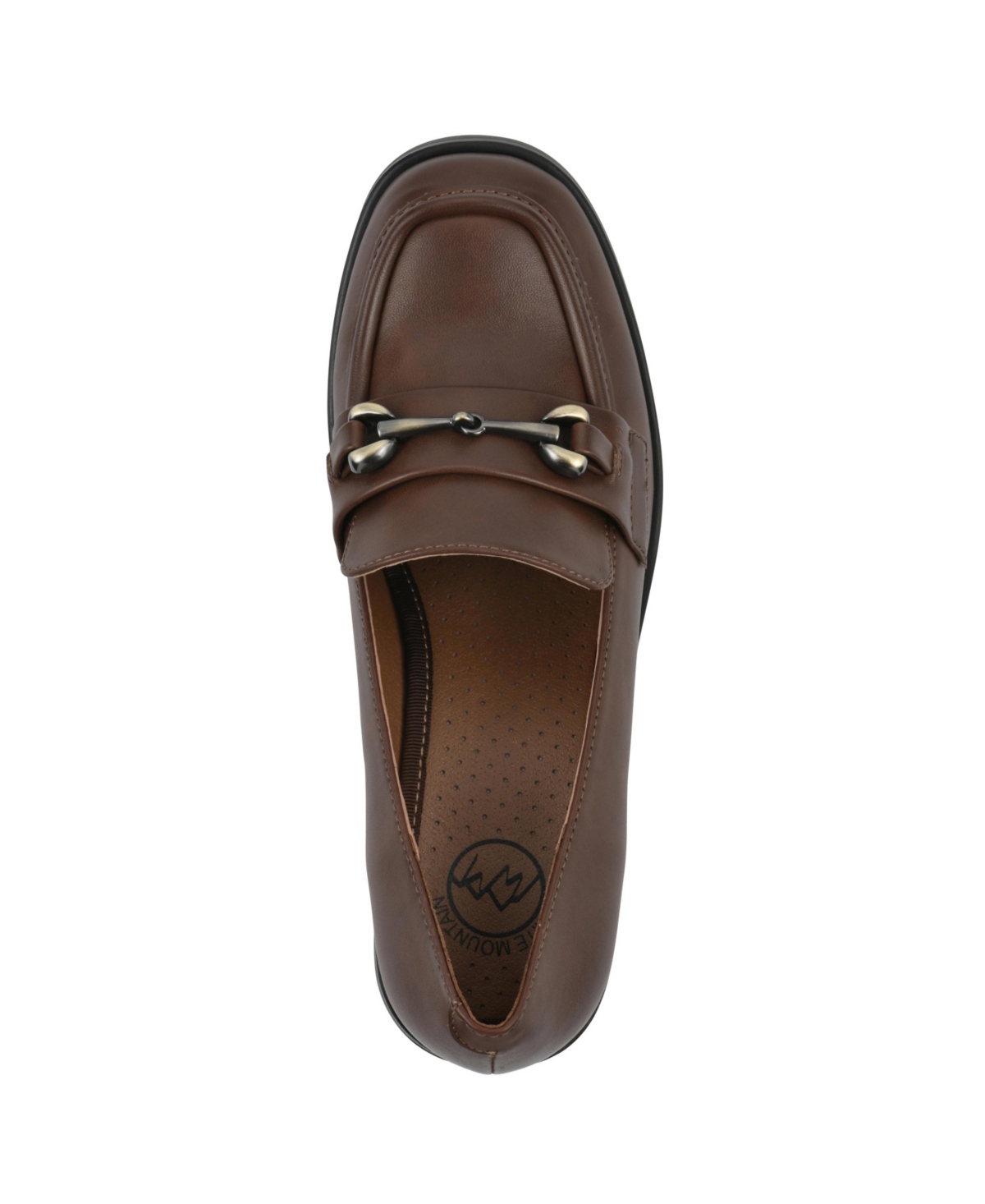 White Mountain Women's Nacho Heeled Loafers In Mocha Smooth