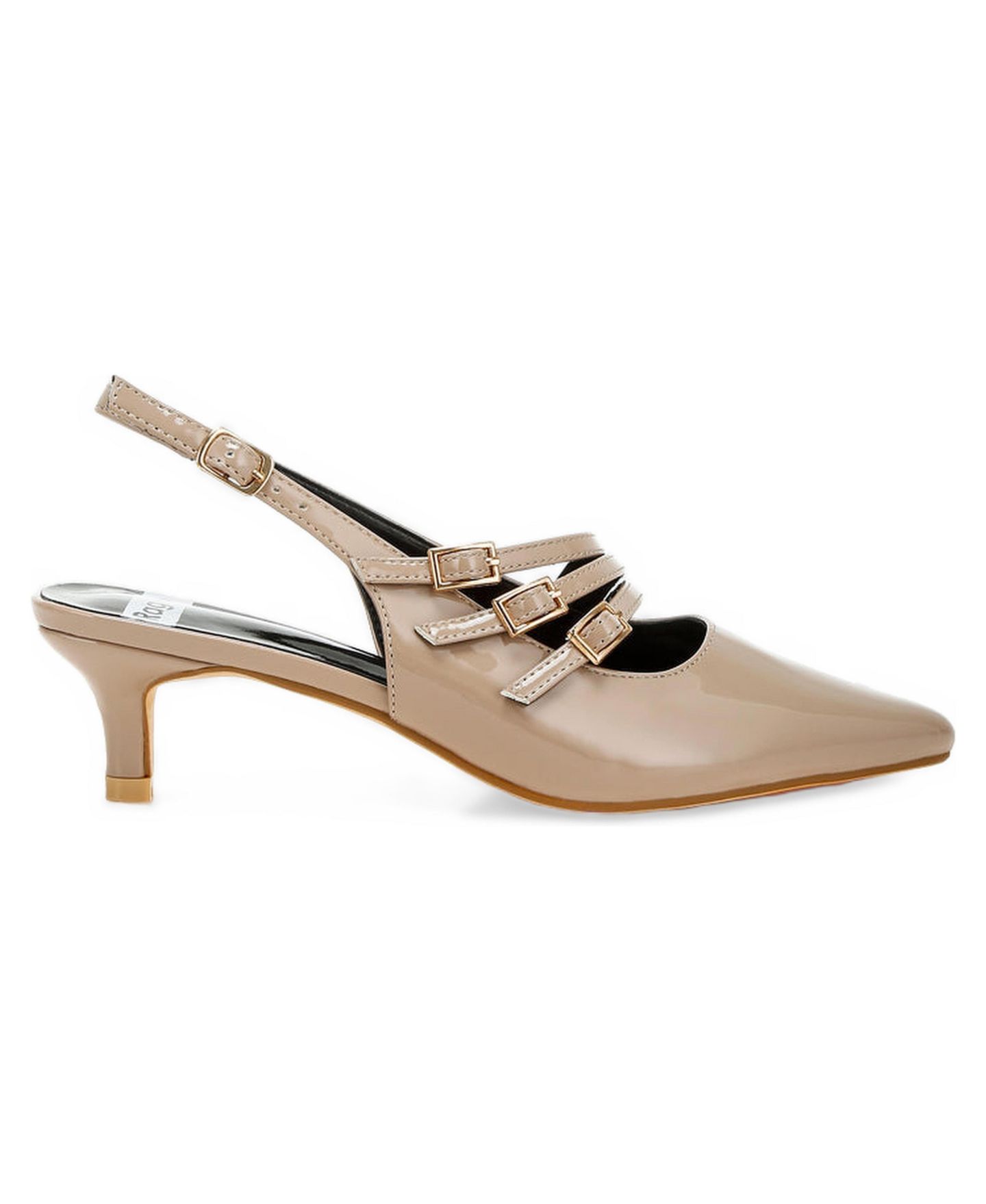 Женские сандалии Rag & Co Kanebei Triple Strap Slingback, цвет: Бежевый / Хаки — фото 3
