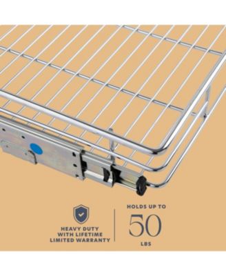 Pull Out Cabinet Organizer with Chrome Finish 17 x 21 In