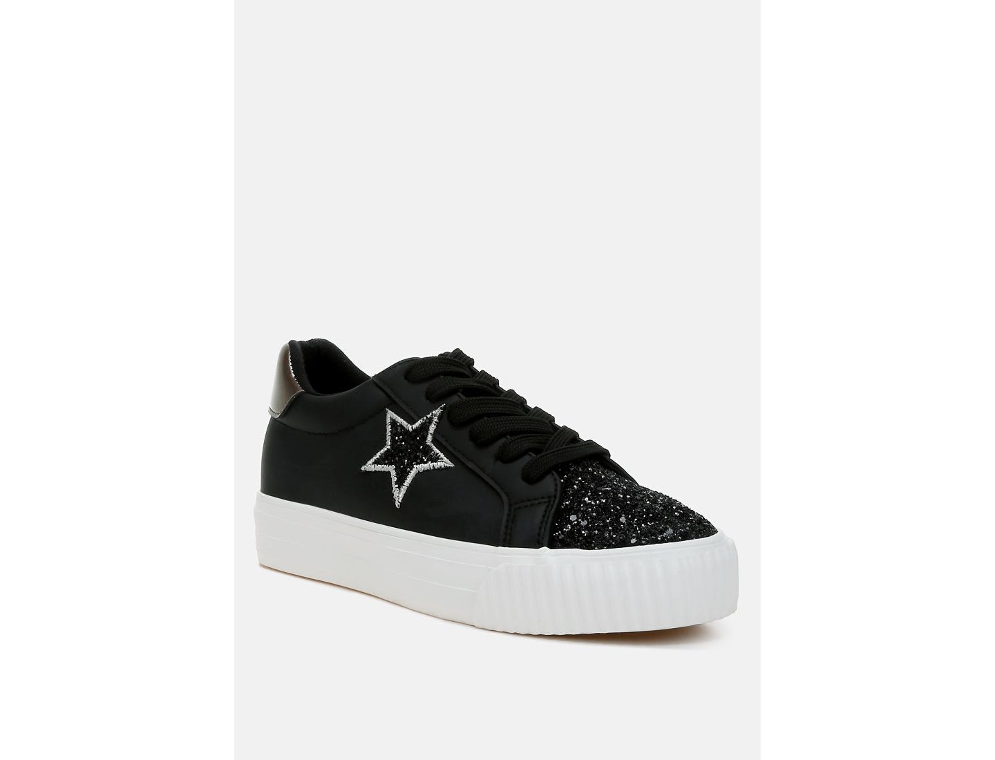 Женские кроссовки London Rag Merida Glitter Patch Chunky, цвет: Серебряный — фото 1