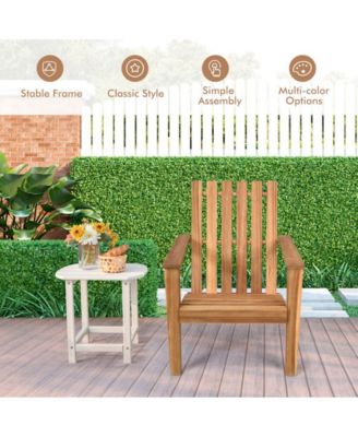 Outdoor Patio Acacia Wood Adirondack Lounge Armchair