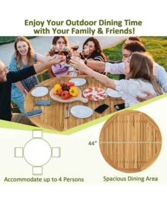 44" Round Outdoor Patio Dining Table