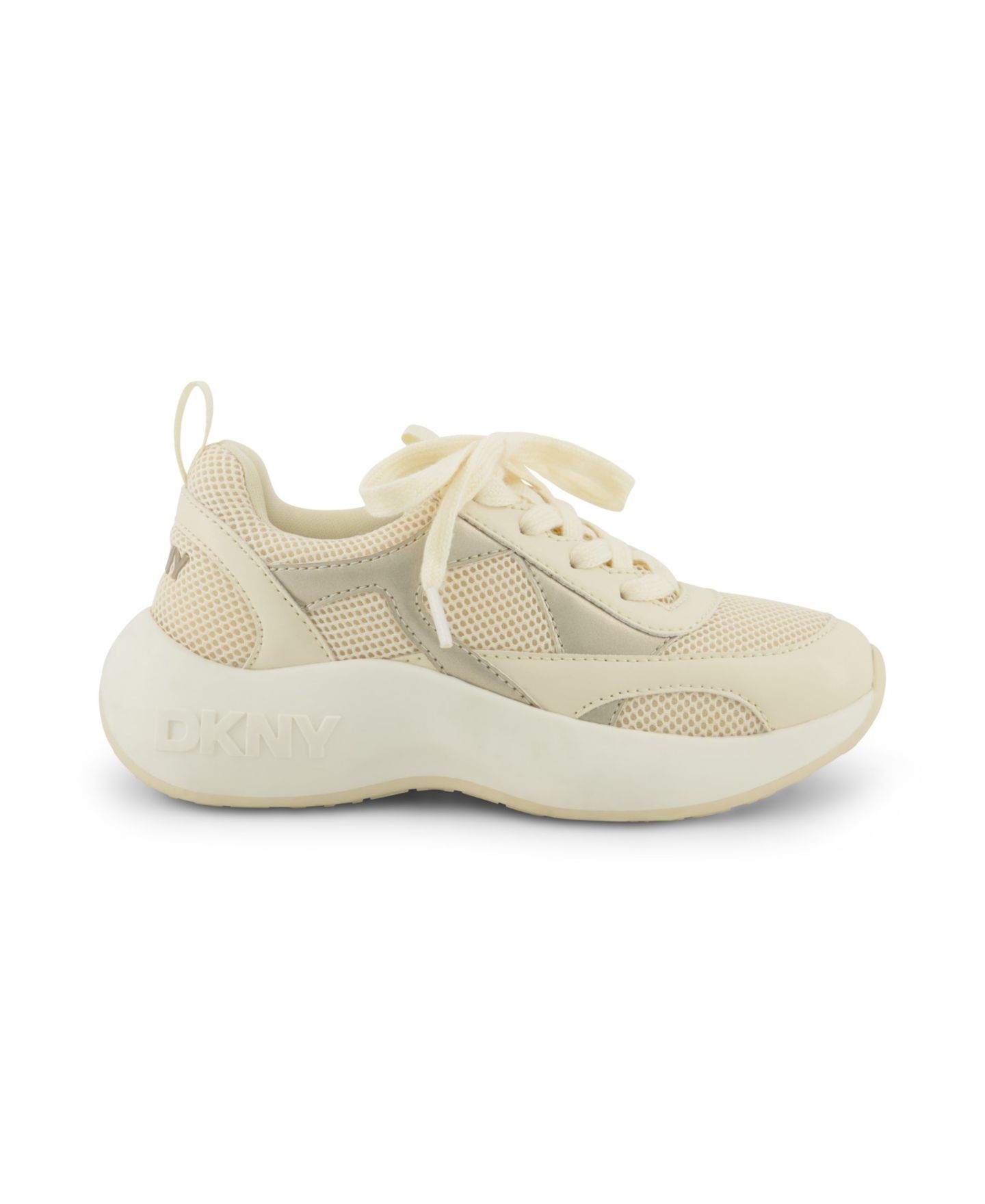 Кроссовки DKNY Taylor Teresa Logo Sneaker для девочек, цвет: Кремовый — фото 4