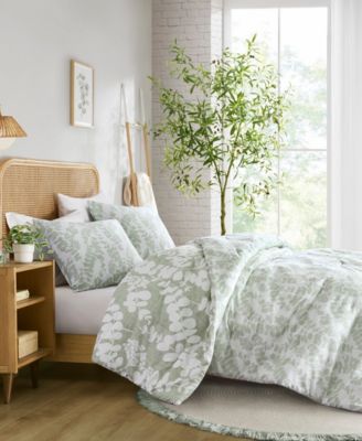 Aria Floral Print Reversible 3-Pc. Comforter Set, Full/Queen