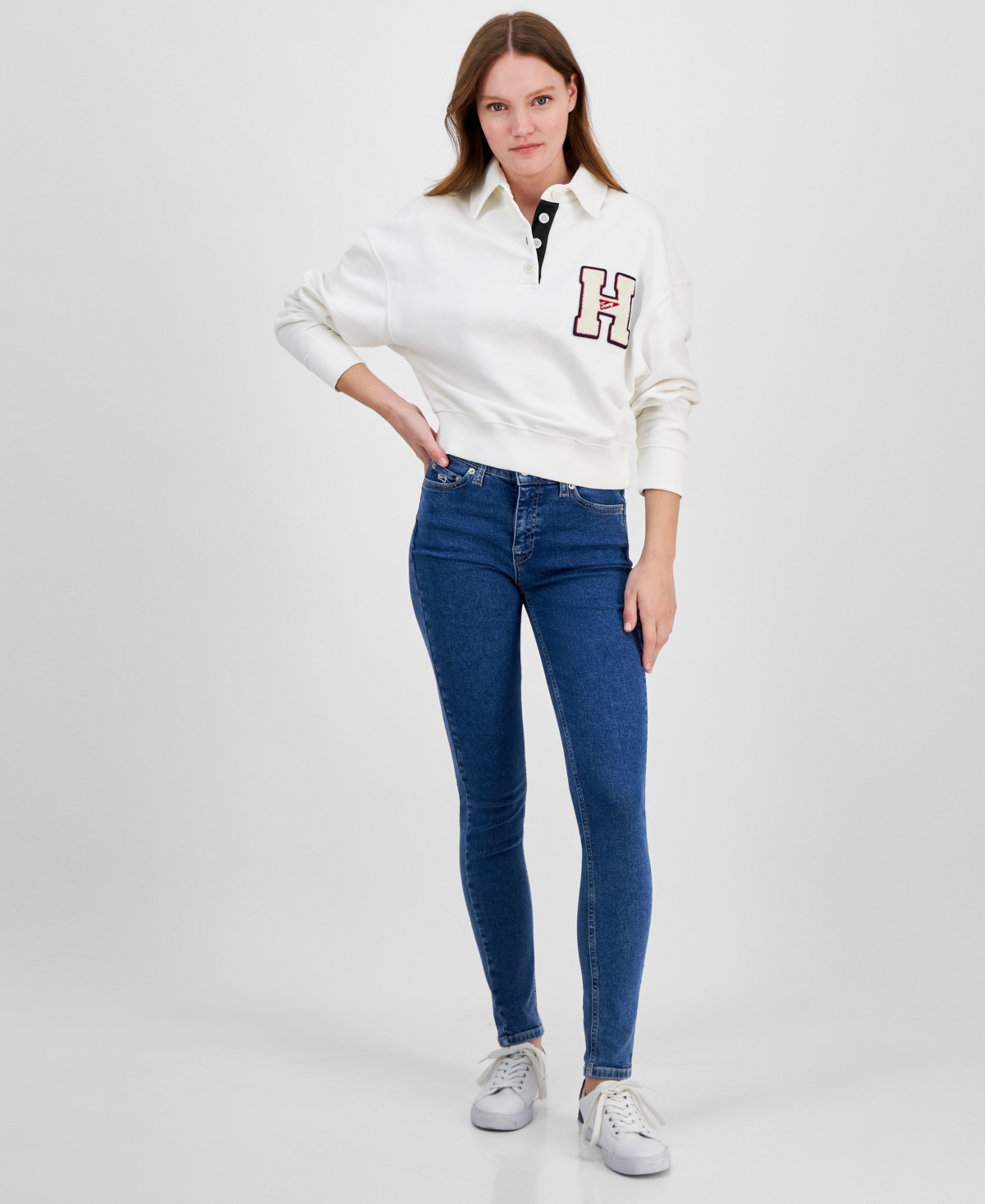 Tommy Jeans Women's Medium-wash Nora Mid-rise Skinny Jeans In Denim Medium