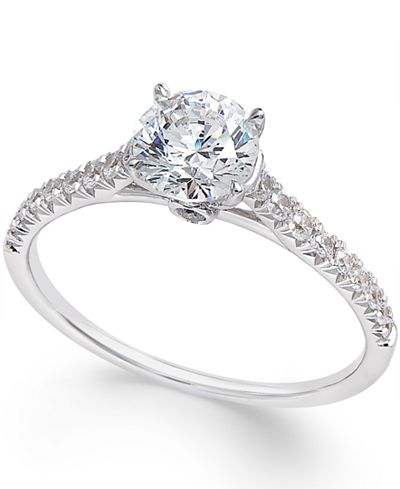 Certified Diamond Engagement Ring (1 ct. t.w.) in 14k White Gold