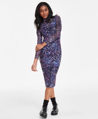 Steve Madden - Women's Vivienne Animal-Print Mesh Dress