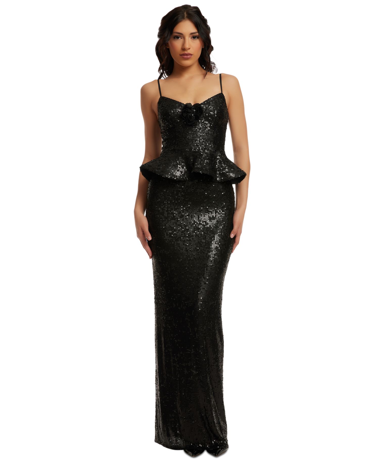 Women's Akiah Sequined Peplum Gown