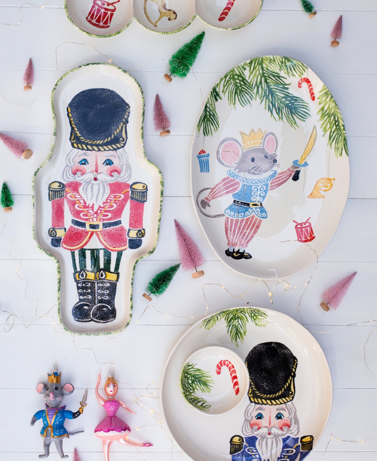 Vietri Nutcrackers Figural Mouse King Ornament In Blue