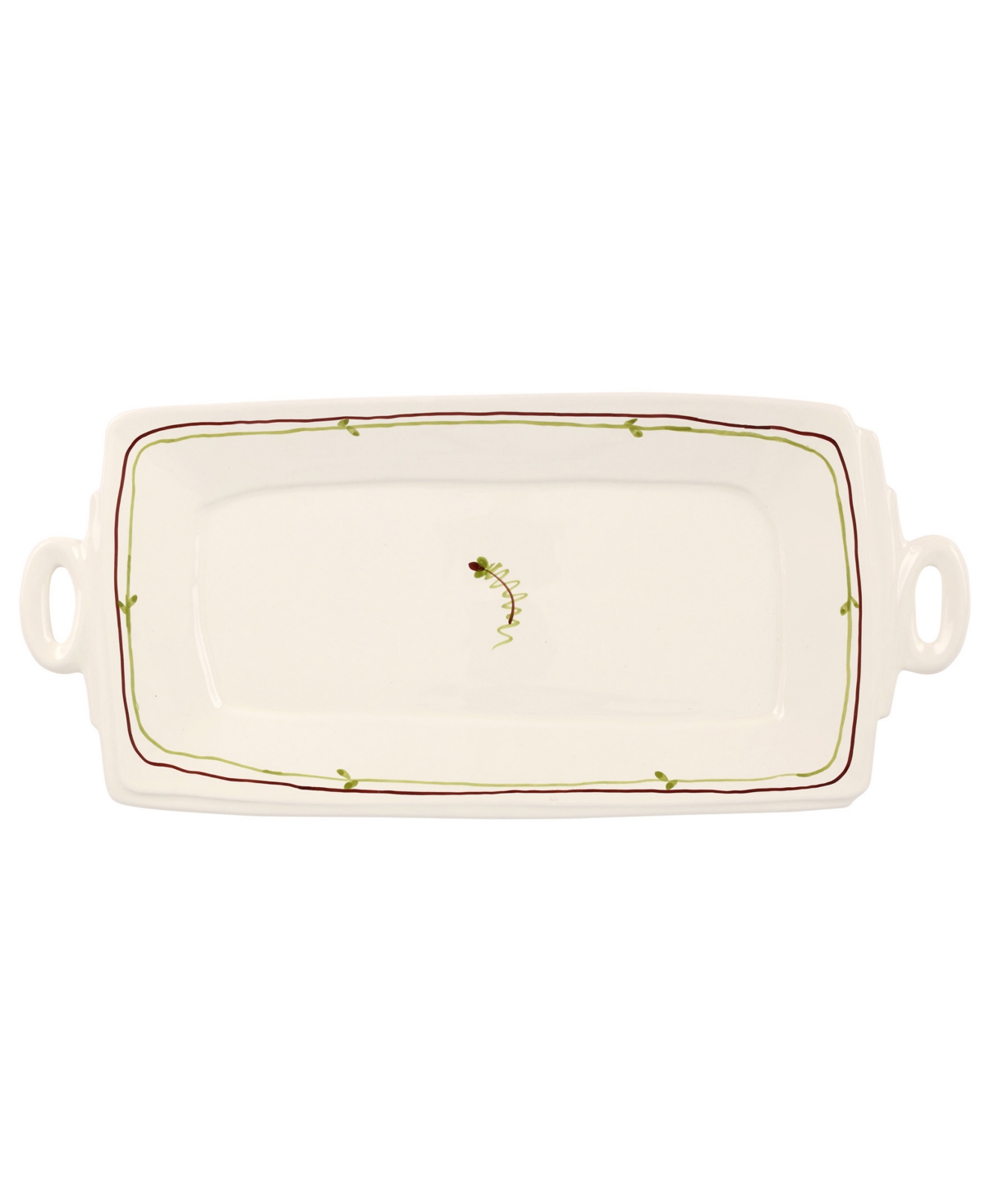 VIETRI LASTRA FIORI DI BOSCO HANDLED RECTANGULAR PLATTER 