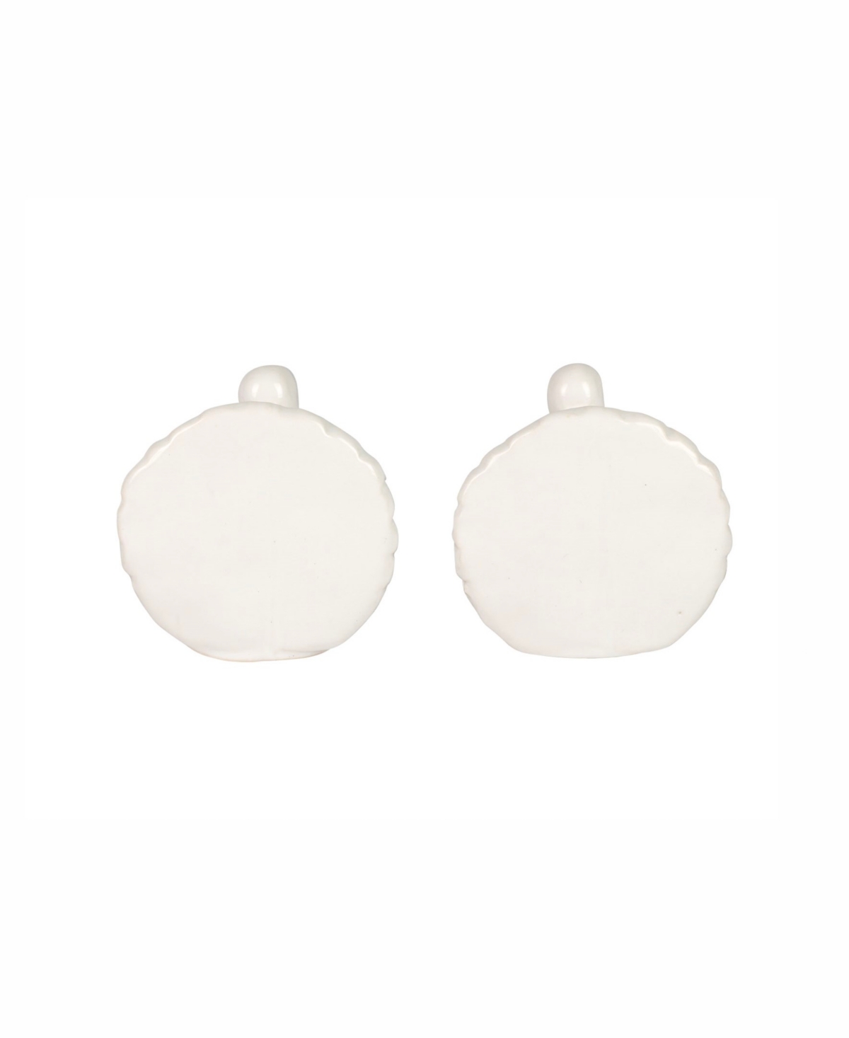 Vietri Pietra Tacchino Figural Salt And Pepper Shaker Set In White