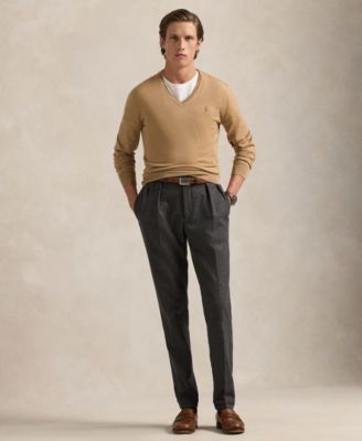 Men's Washable Wool V-Neck Sweater