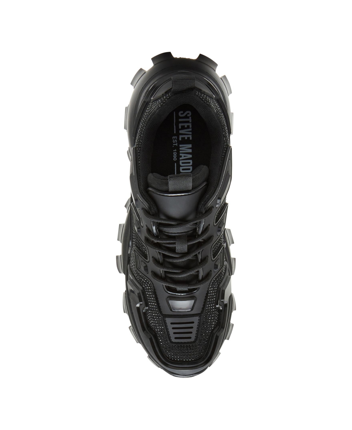Steve Madden Ponce Mens Lace-up Chunky Running & Training Shoes In Rhinestones