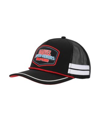 Marvel Mens Super-Heroes Adult Black Trucker Hat 2390₽