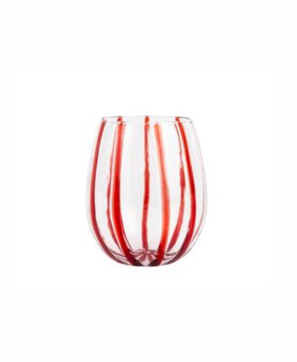 Nuovo Stripe Stemless Wine Glass
