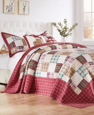 Oxford Traditional Plaid 3-Pc. Bedspread Set, Queen