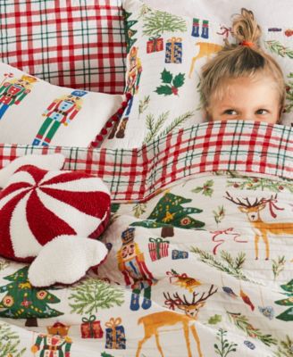 Nutcracker Reversible 3-Pc. Quilt Set, King/California King