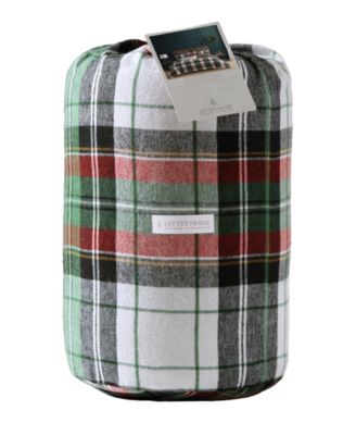 Levtex Spencer Plaid Flannel Duvet Cover Sets In Green