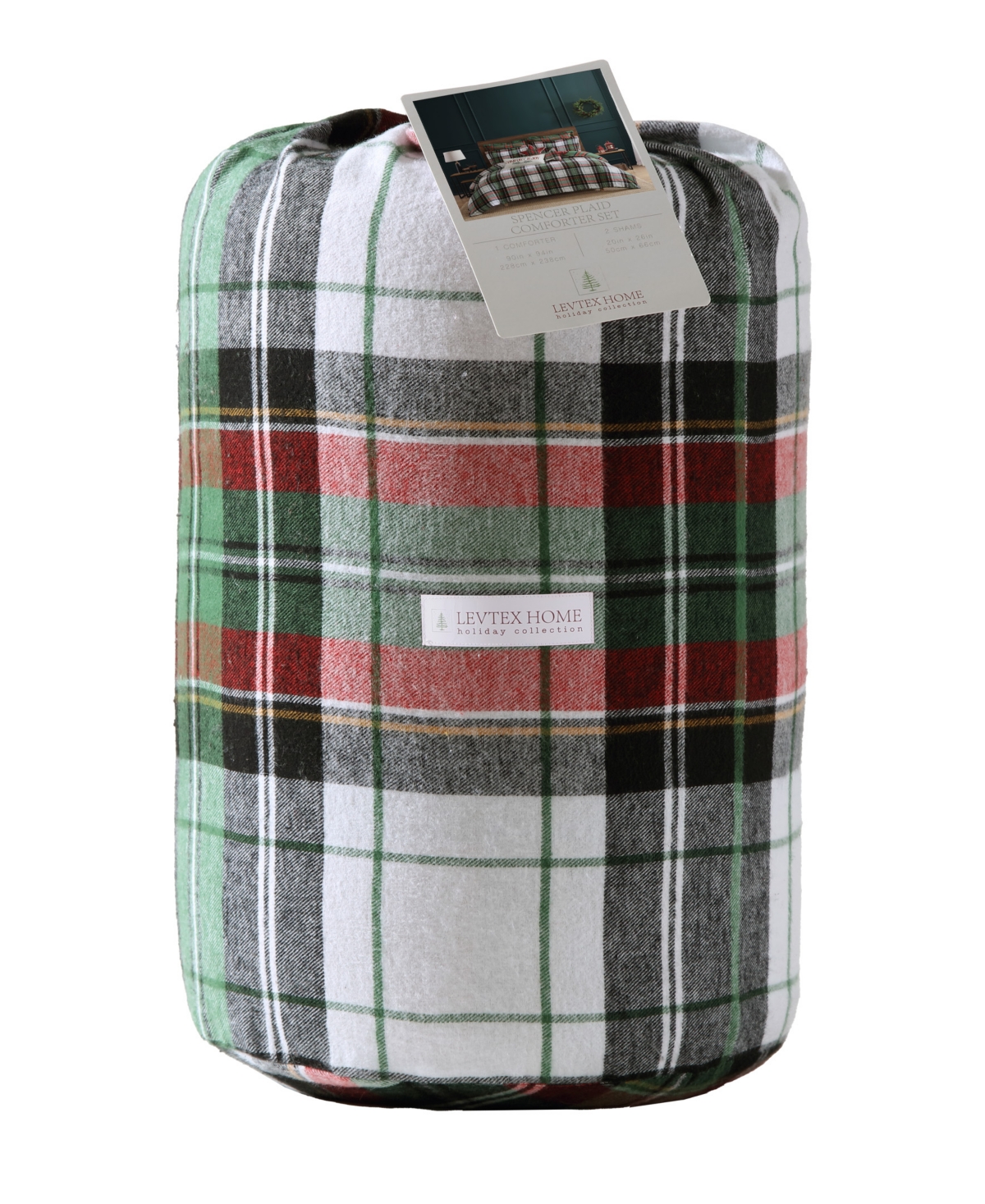 Levtex Spencer Plaid Flannel 2-pc. Duvet Cover Set, Twin In Green