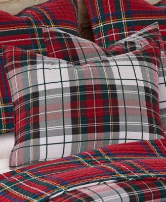 Levtex Spencer Plaid Reversible Bedspreads In Red