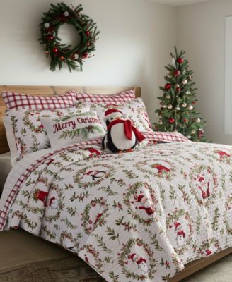 Merry Bright Pine Plaid Reversible 3-Pc. Quilt Set, Full/Queen