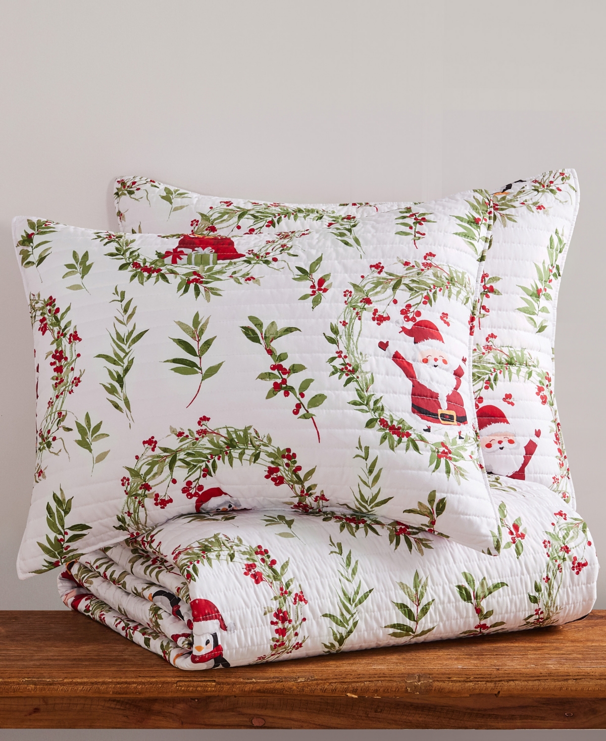 Levtex Merry Bright Pine Plaid Reversible 2-pc. Quilt Set, Twin/twin Xl In Red