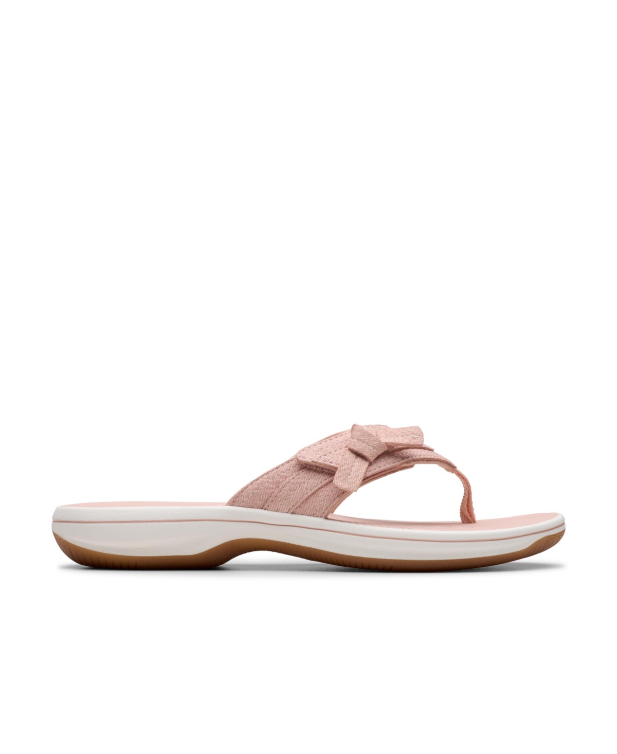Clarks Women's Cloudsteppers Breeze Dalia Rip Tape Sandals In Blush Interest Synthetic