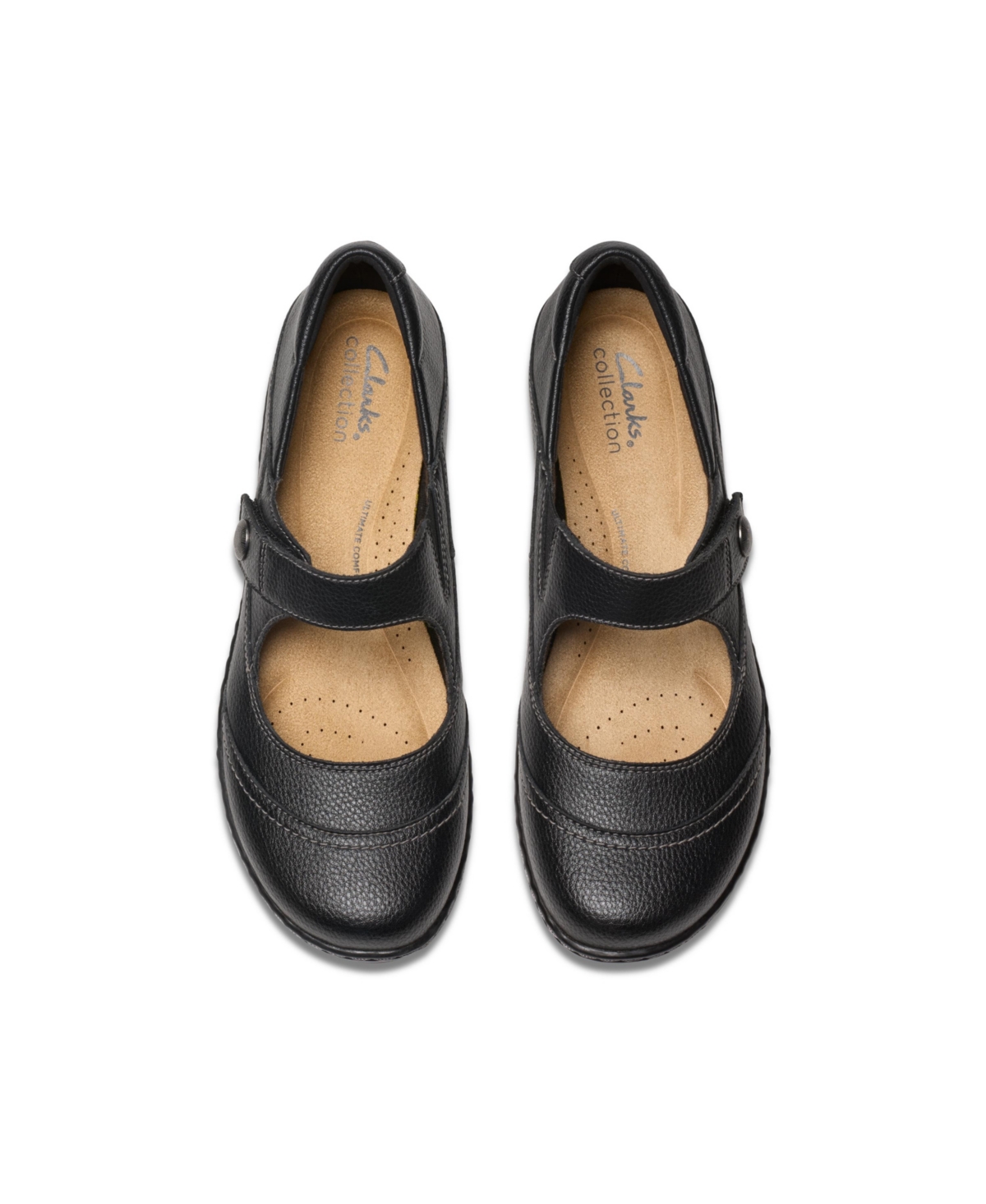 Clarks Women's Collection Ashland Elayne Closed Toe Shoes In Black Tumbled