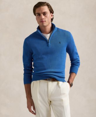 Cotton Quarter-zip Sweater