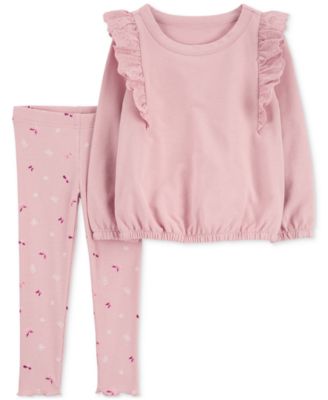 Baby Girls 2-Pc. Pullover Sweatshirt  …