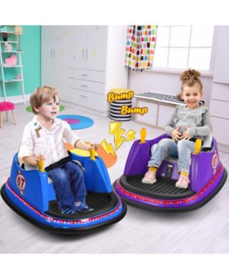 12V Kids Ride On Bumper Car 360-Degree Spin Race Toy with Remote Control