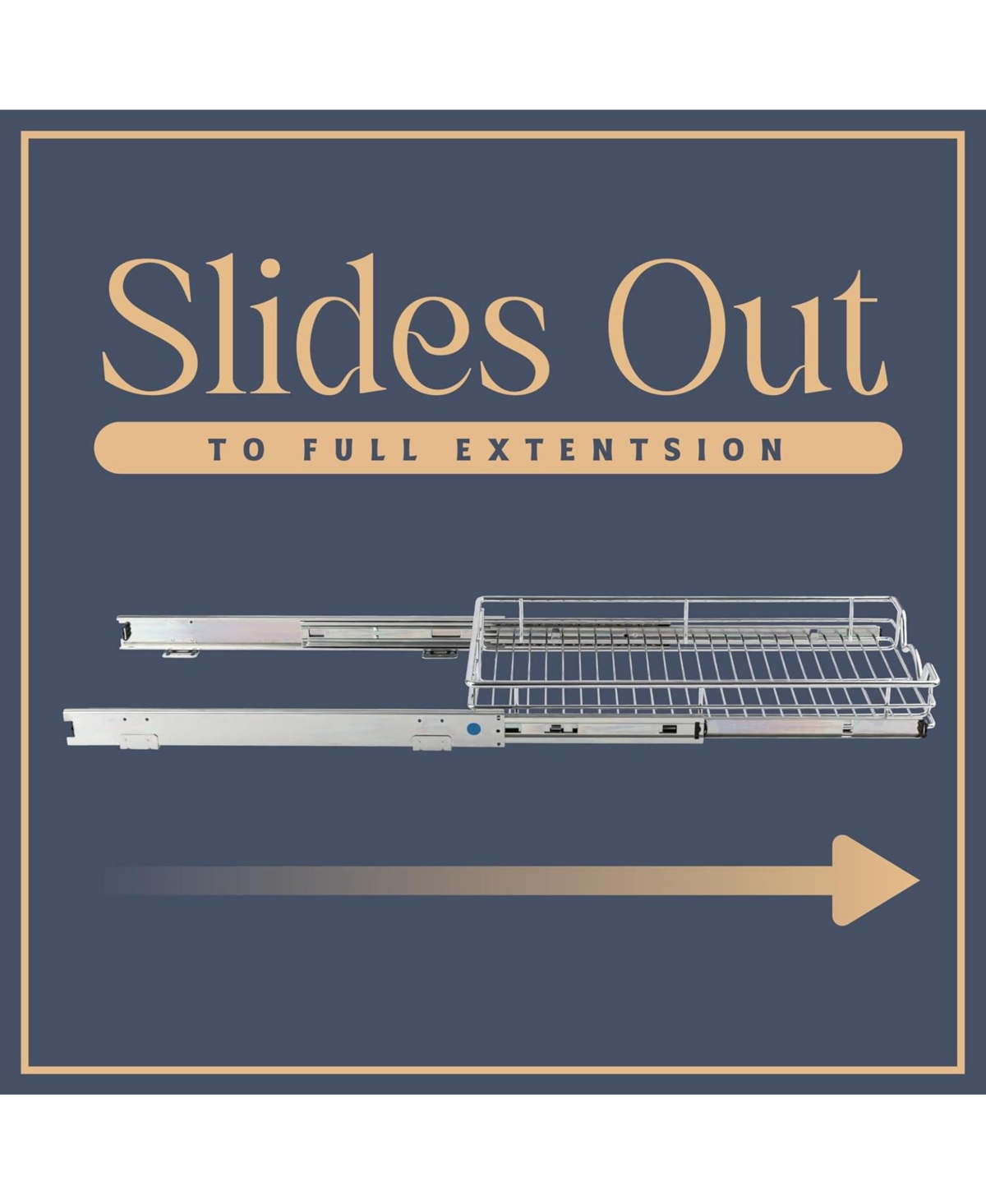 Florida Brands Pull Out Cabinet Organizer withFinish 8 x 21 In - Chrome